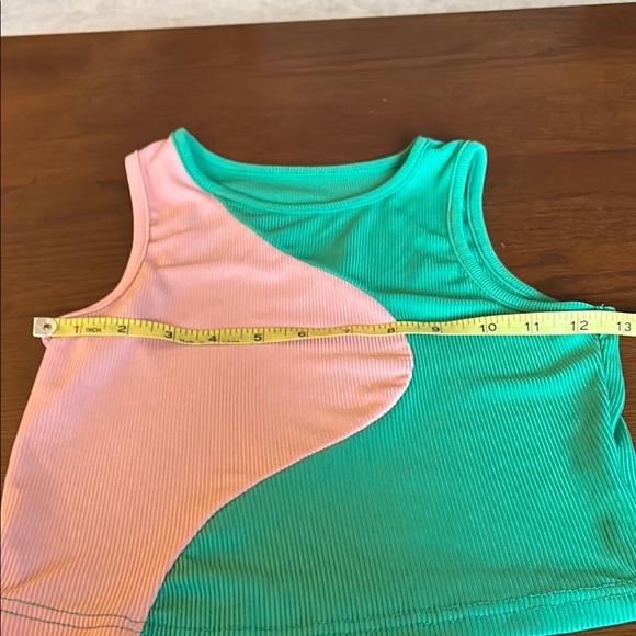 SHEIN Kids' Pink and Green Sleeveless Top - Picture 6 of 7